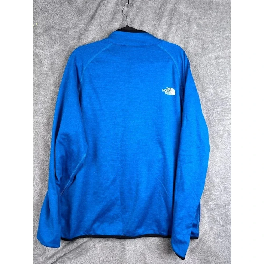 The North Face Men's XL Blue 1/4 Zip Fleece Pullover Jacket w/ Zip Pocket Hiking